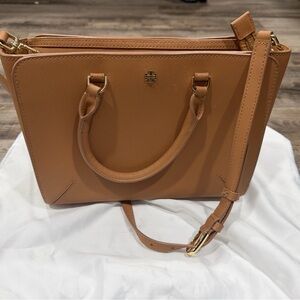 Tory Burch Camel Satchel Bag (Medium)